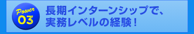 Power03 長期インターンシップで、実務レベルの経験！